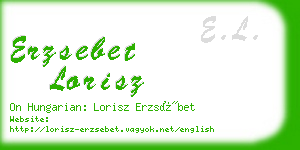 erzsebet lorisz business card